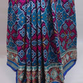 Blue Patola Print Silk Saree Multicolor Ikat Design Embroidered Border
