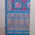 Traditional Blue Patola Print Saree with Elephant Design Decorative Tassels