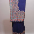 Royal Blue Paisley Print Saree with Border Design Elegant Saree
