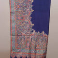 Royal Blue Paisley Print Saree with Border Design Elegant Saree