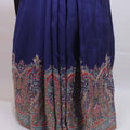 Royal Blue Paisley Print Saree with Border Design Elegant Saree