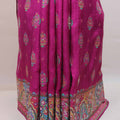 Magenta Printed Silk Saree with Traditional Paisley Design Rich Pallu