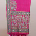 Pink Traditional Printed Silk Saree with Ethnic Motifs Designer Pallu