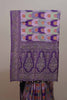 Purple Banarasi Style Silk Saree with Silver Zari Border