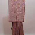 Pink Multicolor Banarasi Silk Saree Zari Weaving Traditional Floral Buta