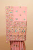 Peach Designer Banarasi Silk Saree Multicolor Embroidered Border