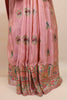 Peach Designer Banarasi Silk Saree Multicolor Embroidered Border