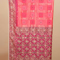 Pink Designer Banarasi Silk Saree with Heavy Embroidered Border