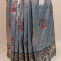 Sky Blue Banarasi Silk Saree with Zari Weaving Designer Border