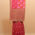 Pink Designer Silk Saree Heavy Embroidered Zari Border