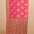 Pink Designer Silk Saree Heavy Embroidered Zari Border