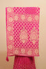 Pink Banarasi Silk Saree Gold Zari Floral Weaving Traditional Saree
