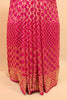 Pink Banarasi Silk Saree Gold Zari Floral Weaving Traditional Saree