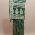 Dark Green Banarasi Silk Saree Silver Zari Weaving Traditional Saree