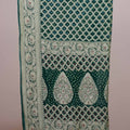 Dark Green Banarasi Silk Saree Silver Zari Weaving Traditional Saree