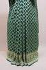 Dark Green Banarasi Silk Saree Silver Zari Weaving Traditional Saree
