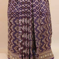 Purple Designer Saree with Zari Embroidery Traditional Motifs Saree