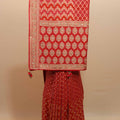Red Bridal Designer Saree Heavy Zari Embroidery Traditional Motifs Saree