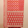 Red Bridal Designer Saree Heavy Zari Embroidery Traditional Motifs Saree