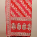 Red Designer Saree Floral Zari Work Border Wedding Saree