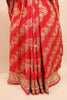 Red Designer Saree Floral Zari Work Border Wedding Saree