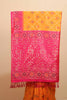 Bright Orange Pink Traditional Silk Saree Woven Border Rich Designer Pallu