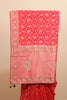 Red Floral Silk Saree with Woven Border Designer Pallu