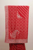 Red Embroidered Bandhani Saree with Heavy Zari Work Border