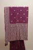 Purple Embroidered Silk Saree Heavy Zari Border Floral Butti Design