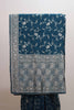 Teal Blue Embroidered Silk Saree Heavy Zari Border Floral Vine Design