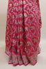 Pink Elephant Print Silk Saree Heavy Zari Border Traditional Design