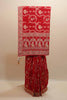 Red Traditional Printed Saree Border Dancing Figure Motifs Saree