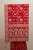 Red Traditional Printed Saree Border Dancing Figure Motifs Saree