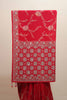 Red Embroidered Ethnic SareeFloral Motifs Heavy Border
