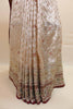 Cream Embroidered Saree with Heavy Zari Border Traditional Motifs Saree