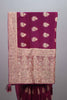 Wine Maroon Silk Saree with Zari Woven Motifs Rich Border