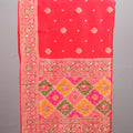 Red Silk Saree Multicolor Traditional Motifs Zari Work Designer Border