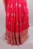Rani Pink Banarasi Silk Saree Zari Embroidery Heavy Designer Border