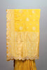Yellow Banarasi Silk Saree with Zari Work Scalloped Border