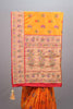 Orange Banarasi Silk Saree Floral Zari Work Woven Border Traditional Saree