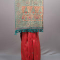 Pink Teal Banarasi Silk Saree with Heavy Zari Work Designer Border