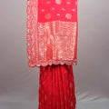 Red Banarasi Silk Saree Heavy Gold Zari Designer Border Rich Pallu