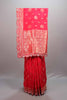 Red Banarasi Silk Saree Heavy Gold Zari Designer Border Rich Pallu
