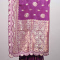 Royal Purple Banarasi Silk Saree Heavy Gold Zari Designer Border Rich Pallu