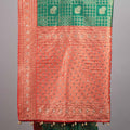 Green Red Banarasi Silk Saree Zari Weaving Pattern Design Designer Border