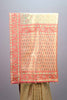 Beige Jacquard Silk Saree Coral Paisley Woven Design Rich Border