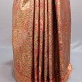 Orange Jacquard Silk Saree Traditional Woven Design Heavy Border