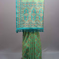  Sea Green Jacquard Silk Saree with Woven Motifs Designer Border