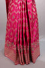 Rani Pink Jacquard Silk Saree Gold Woven Design Rich Border