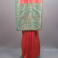 Pink Sea Green Jacquard Silk Saree with Zari Woven Design Rich Border